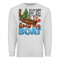 Dove Grey lake life floats my boat Premium Sweatshirt - HRA Design Shop
