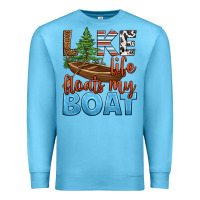 Ocean Blue lake life floats my boat Premium Sweatshirt - HRA Design Shop