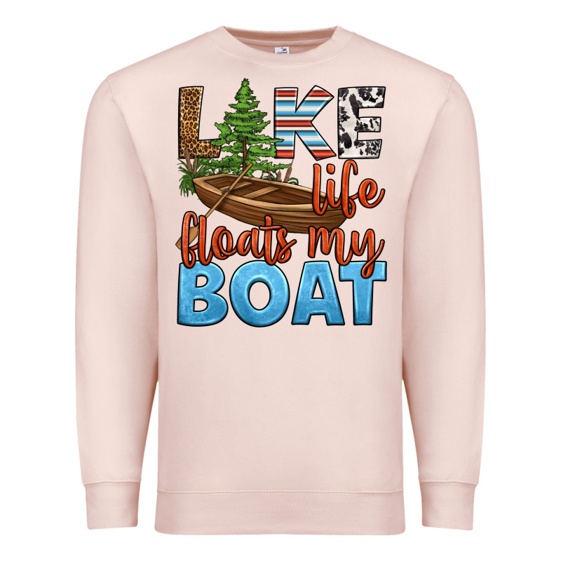 Lake Life Floats My Boat Premium Sweatshirt by HRA Design Shop | Teevron