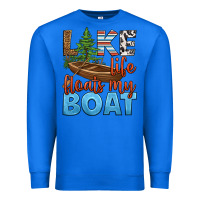 True Royal lake life floats my boat Premium Sweatshirt - HRA Design Shop