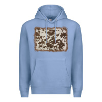 Colony Blue cowhide background Premium Hoodie - AdoDesignShop