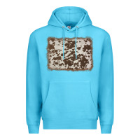 Ocean Blue cowhide background Premium Hoodie - AdoDesignShop