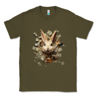 Army Green bad rabbit Classic Tee - Unal Design