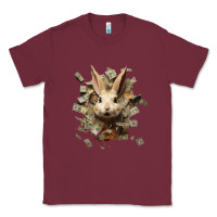 Burgundy bad rabbit Classic Tee - Unal Design