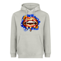 Moon Dust leopard american flag lips Heavyweight Hoodie - Zillion Design Studio