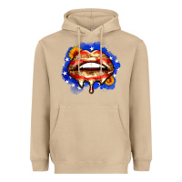 Mushroom leopard american flag lips Heavyweight Hoodie - Zillion Design Studio
