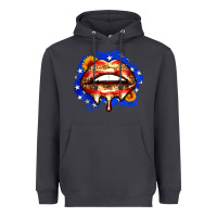 Smoke leopard american flag lips Heavyweight Hoodie - Zillion Design Studio