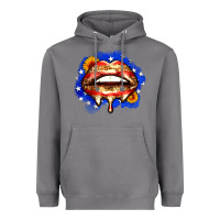Storm leopard american flag lips Heavyweight Hoodie - Zillion Design Studio