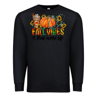 Black fall vibes and that nurse life Premium Sweatshirt - CowhideDigitalArt