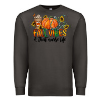 Smoke fall vibes and that nurse life Premium Sweatshirt - CowhideDigitalArt