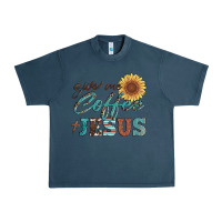 Midnight Navy give me coffee and jesus Urban Heavy Tee - Artiststas