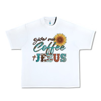 White give me coffee and jesus Urban Heavy Tee - Artiststas
