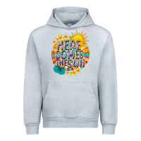 Heather Grey Here comes the sun Urban Hoodie - NancyCooperArtShop