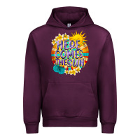 Mauve Wine Here comes the sun Urban Hoodie - NancyCooperArtShop