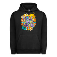 Pigment Black Here comes the sun Urban Hoodie - NancyCooperArtShop