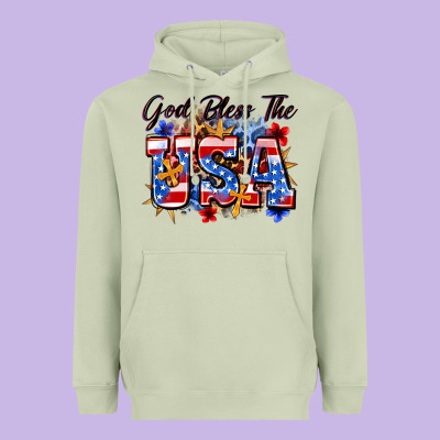 God Bless The Usa Heavyweight Hoodie Designed By Zillion Design Studio