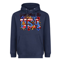 Navy god bless the usa Heavyweight Hoodie - Zillion Design Studio