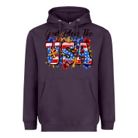 Plum god bless the usa Heavyweight Hoodie - Zillion Design Studio