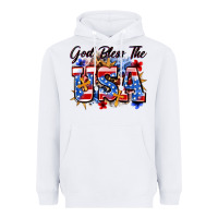 White god bless the usa Heavyweight Hoodie - Zillion Design Studio