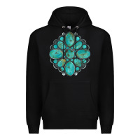 Black turquoise gemstone Premium Hoodie - Artiststas