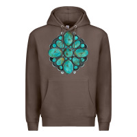 Coffee turquoise gemstone Premium Hoodie - Artiststas