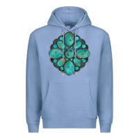 Colony Blue turquoise gemstone Premium Hoodie - Artiststas