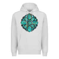Dove Grey turquoise gemstone Premium Hoodie - Artiststas