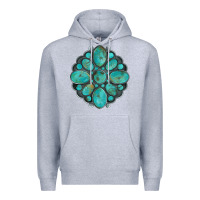 Heather Grey turquoise gemstone Premium Hoodie - Artiststas