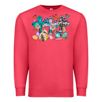 Cardinal Western rabbit with Cross and flowers Premium Sweatshirt - Neo Western