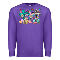 Purple Western rabbit with Cross and flowers Premium Sweatshirt - Neo Western