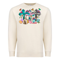 Sandshell Western rabbit with Cross and flowers Premium Sweatshirt - Neo Western