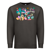 Smoke Western rabbit with Cross and flowers Premium Sweatshirt - Neo Western