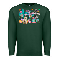 Sports Green Western rabbit with Cross and flowers Premium Sweatshirt - Neo Western