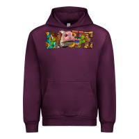 Mauve Wine Western Love Simmental Cow Urban Hoodie - LillyAllenDesigns
