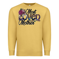 Antique Gold most loved mother Premium Sweatshirt - SublimationCraftShop
