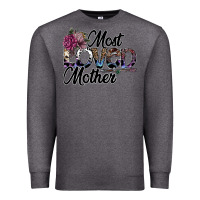 Charcoal Heather most loved mother Premium Sweatshirt - SublimationCraftShop