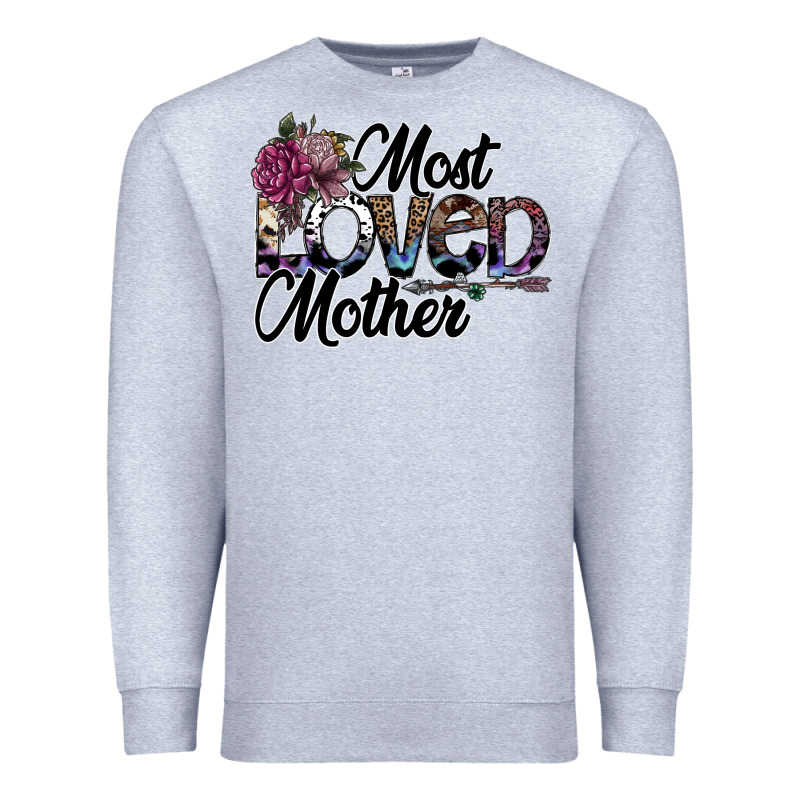 Most Loved Mother Premium Sweatshirt by SublimationCraftShop | Teevron