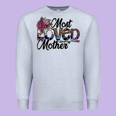 Most Loved Mother Premium Sweatshirt Designed By Sublimationcraftshop
