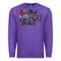 Purple most loved mother Premium Sweatshirt - SublimationCraftShop