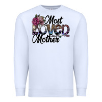 White most loved mother Premium Sweatshirt - SublimationCraftShop