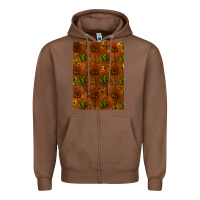 Chestnut cactus background Zipper Hoodie - RanaPortraitStore