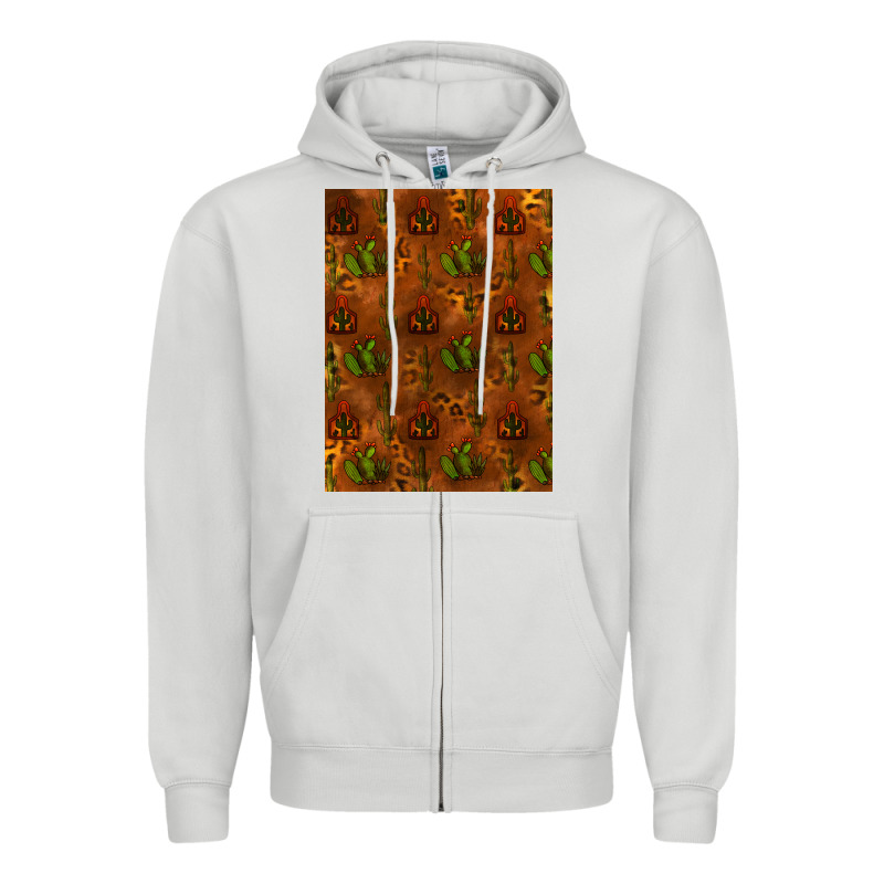 Cactus Background Zipper Hoodie by RanaPortraitStore | Teevron