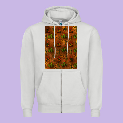 Zipper Hoodie cactus background