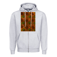 Heather Grey cactus background Zipper Hoodie - RanaPortraitStore