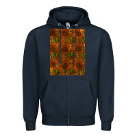 Navy cactus background Zipper Hoodie - RanaPortraitStore