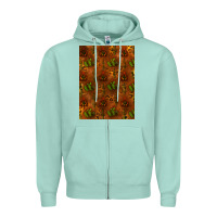 Seafoam cactus background Zipper Hoodie - RanaPortraitStore