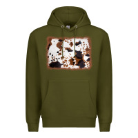 Army Green cowhide background Premium Hoodie - AdoDesignShop