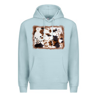 Blue Mist cowhide background Premium Hoodie - AdoDesignShop