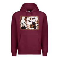 Burgundy cowhide background Premium Hoodie - AdoDesignShop