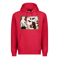 Cardinal cowhide background Premium Hoodie - AdoDesignShop